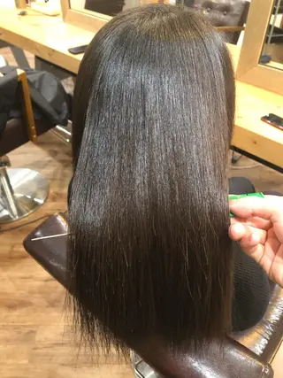 セミロング パーマ 縮毛矯正/髪質改善 予約はリクエストからのヘアスタイル