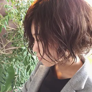 ショート パーマ 中川 竜誠のヘアスタイル