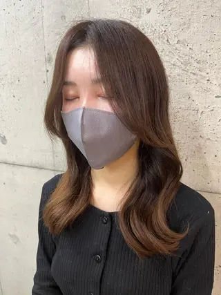 セミロング 髪質改善 永田零亜のヘアスタイル