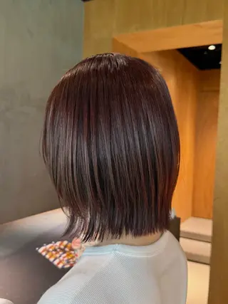 ミディアム カラー 廣田 紗奈のヘアスタイル
