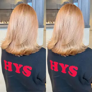 セミロング カラー yoriダブルカラー 代表すがわらのヘアスタイル