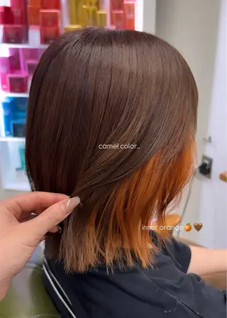 ミディアム YUNA🧡🌿 ROSSO獨協大学のヘアスタイル