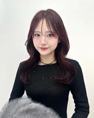 セミロング カラー ヘアアレンジ 大人っぽ中韓レディ ヘア🤍MAOのヘアスタイル