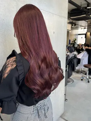セミロング カラー 透明感カラー✂︎ /縮毛矯正/YUKAのヘアスタイル