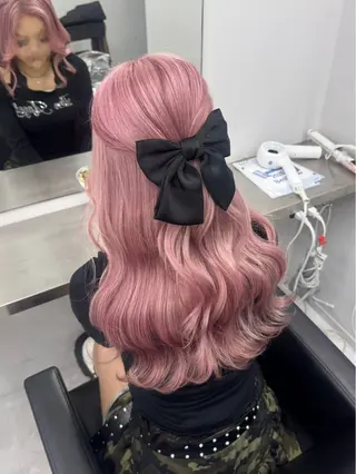ロング カラー ピンク🎀/ベージ ュ🧸🥞/ユウキのヘアスタイル