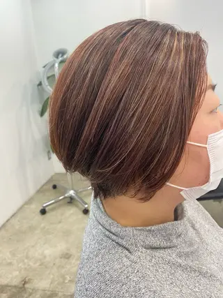 ショート カラー 【ウルフ/レイヤー/ 白髪ぼかし】タツヤのヘアスタイル