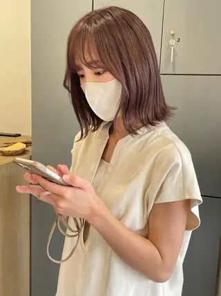 ショート カラー 大人のボブパーマ ˗ˋˏairiˎˊ˗のヘアスタイル