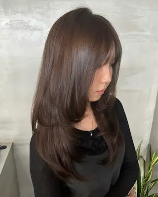 ロング カラー Anna/ハイライト ブリーチモデル募集中のヘアスタイル