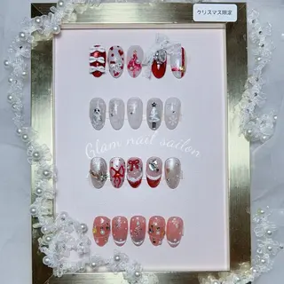 ネイル エツメ💅 長さ出し🎀デザインのネイルデザイン
