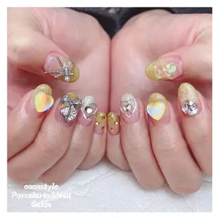ミディアム ネイル 🐾enen style 🐾のネイルデザイン