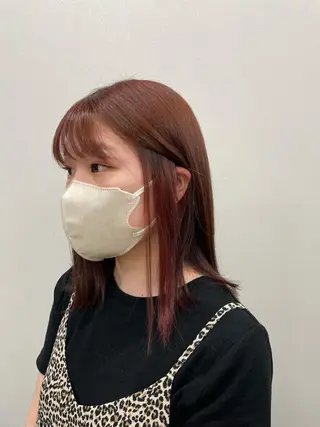 セミロング カラー けいと髪質改善 全年齢リピート多数のヘアスタイル