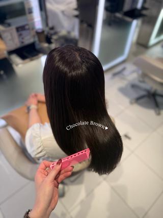 セミロング カラー 透明感/アレンジ /みなみ/銀座🤍のヘアスタイル