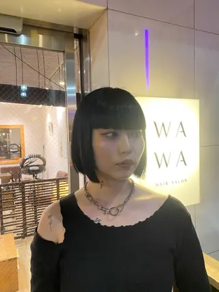ショート 艶カラー、パーマ 祥一朗 WAWAのヘアスタイル