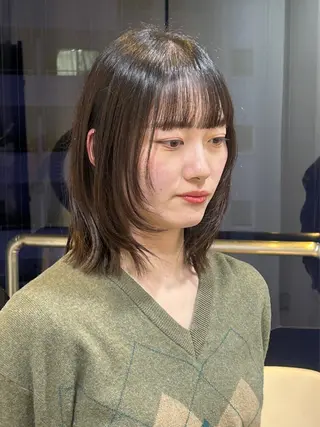 ミディアム カラー ナチュラル大人っぽい スタイル MAORIのヘアスタイル