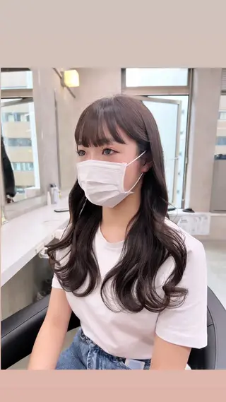 ロング カラー パーマ ヘアアレンジ メンズ 上品＆韓国風 🥀海心🥀のヘアスタイル