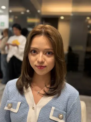 セミロング カラー 渋谷髪質改善/縮毛 矯正/かすが🪽🫧のヘアスタイル