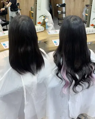 セミロング シールエクステ横浜 🐏☁️miminaのヘアスタイル