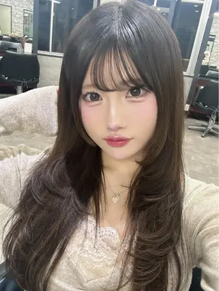 セミロング ハイトーンエクステ 🎩カズキ🎩のヘアスタイル