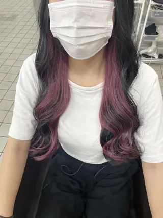 ロング カラー ヘアアレンジ エクステ7:30〜 LuciA\5900のヘアスタイル