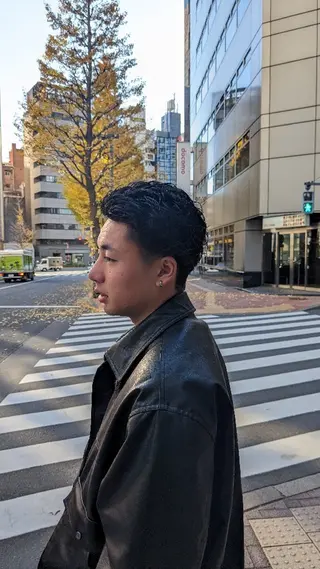 ショート メンズ パーマ キッズ メンズ特化 石田はるむのヘアスタイル