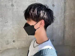 パーマ メンズ ブリーチなし透明感 カラー/MISANOのヘアスタイル