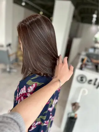 ミディアム カラー 大和市の白髪ぼかし 職人￤柳川拓哉のヘアスタイル