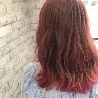 セミロング カラー Oopsレイヤー 加藤澄都のヘアスタイル