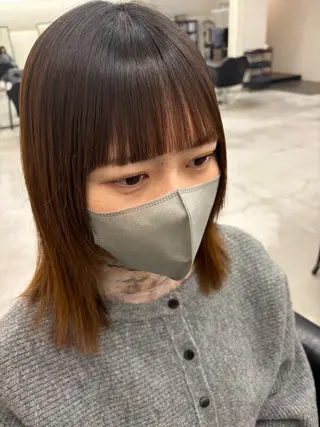ミディアム 加藤 瑠彩のヘアスタイル