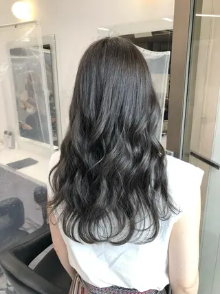 セミロング カラー パーマ ヘアアレンジ メンズ キッズ ネイル マツエク・マツパ 上品＆韓国風 🥀海心🥀のヘアスタイル