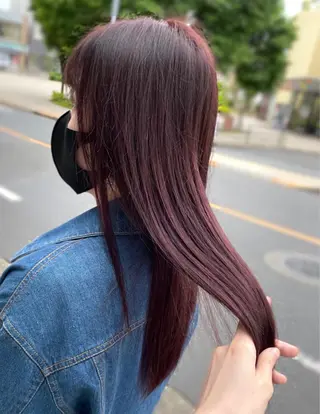セミロング カラー ナカタケ ユウのヘアスタイル