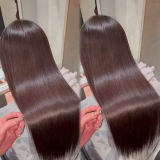 ミディアム ブリーチなしWカラー エクステ/スズ‎🤍のヘアスタイル