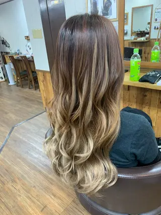 セミロング エクステ*美髪サロン KR2S河内長野店長のヘアスタイル