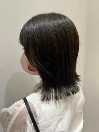 ミディアム カラー 暗髪カラー🫐 おくだりんかのヘアスタイル