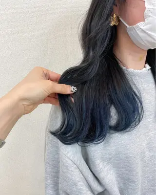 セミロング カラー もりたみかこ 美容師お休み中のヘアスタイル