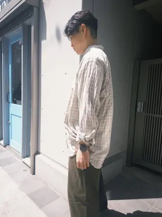 ショート パーマ メンズ 原宿↔︎浦和 美容師 折笠 亮のヘアスタイル