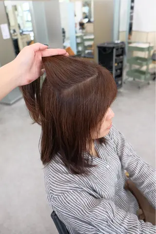 ミディアム カラー 満行勝昭【ショート/ 白髪ぼかし】のヘアスタイル