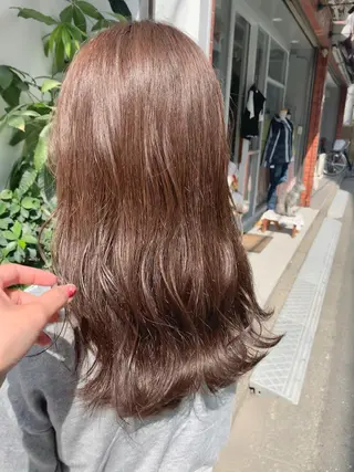 セミロング カラー ヘアアレンジ REONA🪽✨薬院 レイヤーカット🫧のヘアスタイル