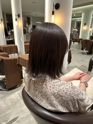 ミディアム カラー 髪質改善ストレート 中林優太のヘアスタイル
