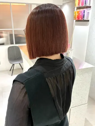 ショート カラー 髪質改善 縮毛矯正/ レイヤー/銀座/本木のヘアスタイル