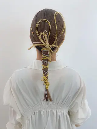 ロング カラー ヘアアレンジ 天神レイヤーカット No.1💖マユカのヘアスタイル