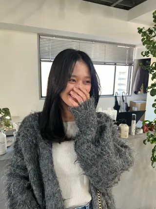 ミディアム hikaru💘髪質 改善 透明感カラーのヘアスタイル