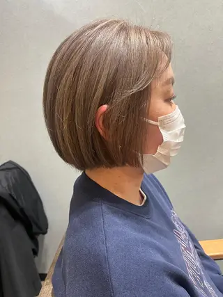 ショート カラー パーマ ヘアアレンジ メンズ キッズ ネイル マツエク・マツパ アイブロウ 久木原 ゆりのヘアスタイル