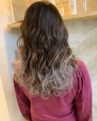 ロング カラー 天野 開のヘアスタイル