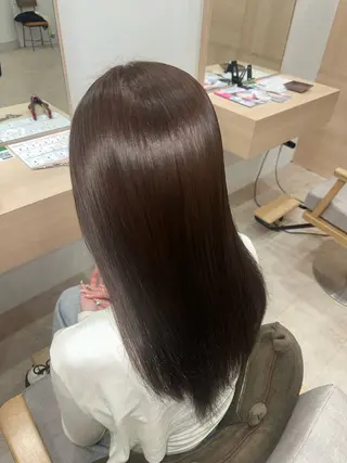 セミロング カラー のえる/透明感カラー /リトルリンネ/栄のヘアスタイル