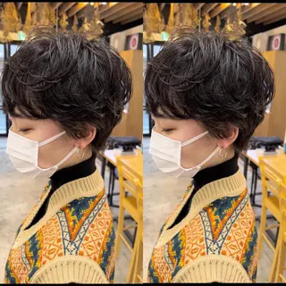 ショート パーマ 骨格診断🍃ショート /ショートボブ✨岡元のヘアスタイル