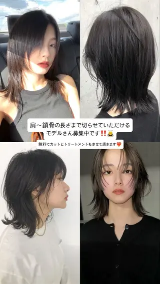 ミディアム 山﨑 寛大のヘアスタイル
