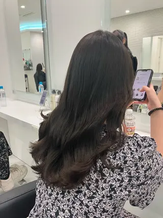 ロング カラー ヘアアレンジ 💓色落ちまで綺麗な 垢抜けカラー💓のヘアスタイル