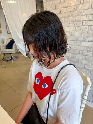 ショート パーマ eMuエミュ‪ ¨̮⃝ayakaのヘアスタイル