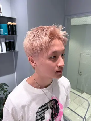 ショート カラー メンズ 新宿ケアブリーチ 🦖NANAのヘアスタイル