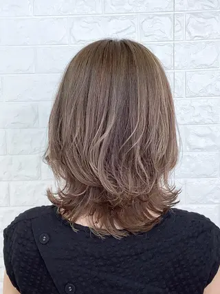 ミディアム カラー 髪質改善縮毛矯正 美容師✂️山崎竜二のヘアスタイル